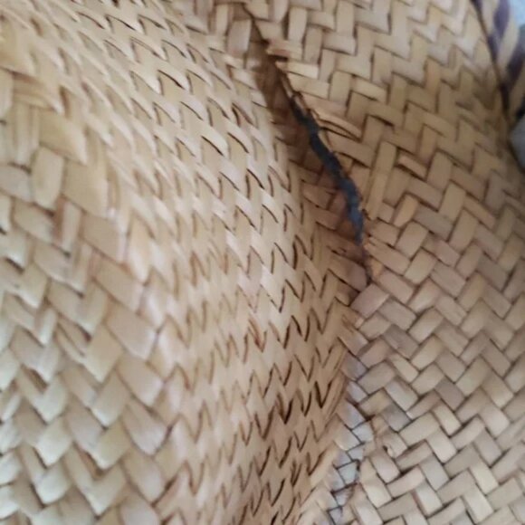 Beat up and weathered straw farmer hats 2 for 1 - Picture 9 of 10